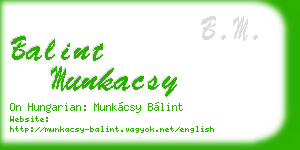 balint munkacsy business card
